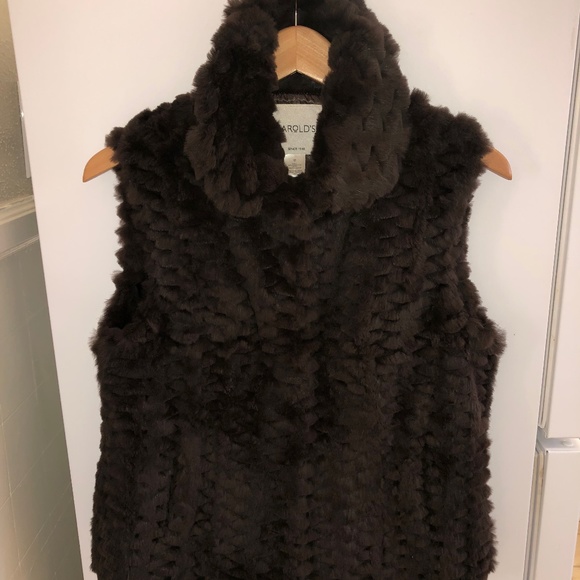 Harold's Jackets & Blazers - Harold's Rabbit Fur Vest NWOT